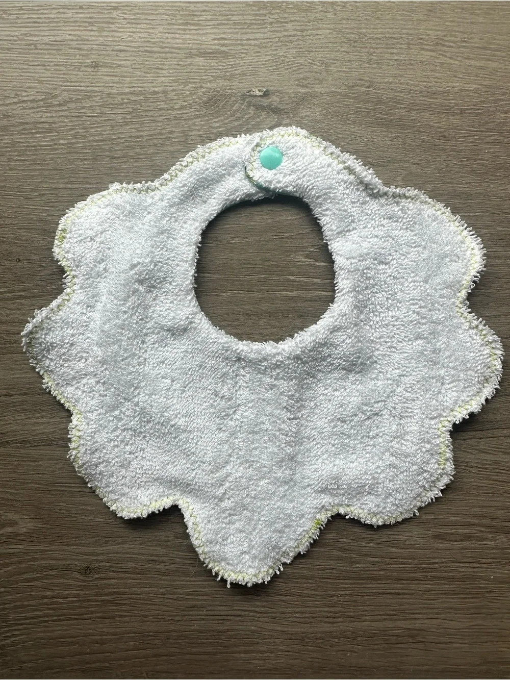 Baby Bib - Blue Avocado Print Scalloped Bib